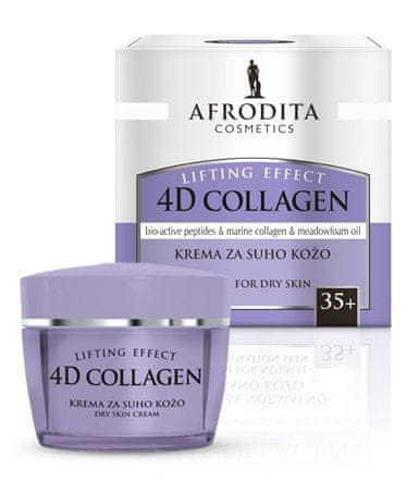Kozmetika Afrodita 4D Collagen Lifting krema za suho kožo, 50 ml