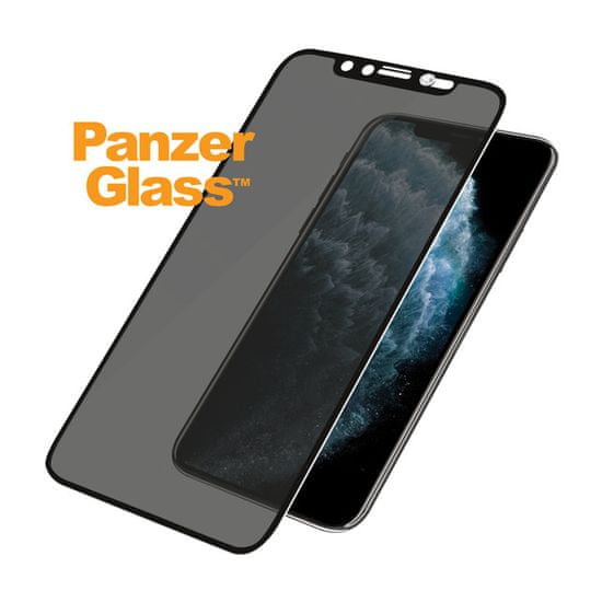 PanzerGlass Edge-to-Edge Privacy zaščitno steklo za X/Xs/11 Pro, črn Swarovski CamSlider (P2680)