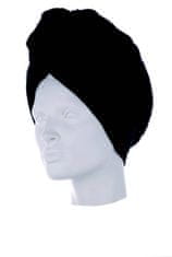 Möve Domači frotirni turban za sušenje las, črn