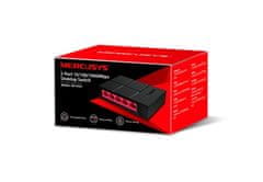 Mercusys MS105G 5-portno mini namizno stikalo 10/100/1000M, 5 priključkov 10/100/1000M RJ45, plastično ohišje