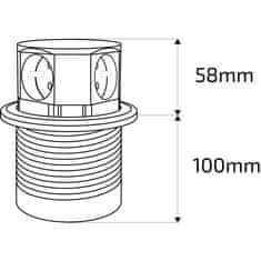 Solight Vtičnica PP100USB, 3 x 230V, 2 x USB, 1,5 m