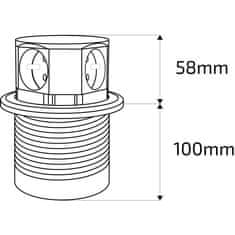 Solight Vtičnica PP100 izvlečna, 4 x 230V, 1,5m