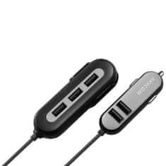 Avacom CarHUB avtomobilski polnilnik, 5 izhodov USB, črn