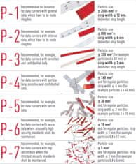 Uničevalnik AT AT-10C/ rezanje 5x18 mm/ delovna širina 223 mm/ zmogljivost 10 listov/ prostornina košare 21 l/ klasifikacija P4/ črna