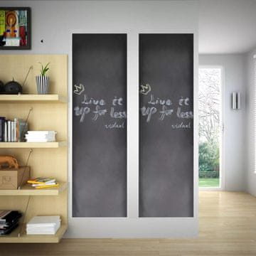Vidaxl Zidne nalepke za tablo 0,6 x 3 m 2 zvitka s kredo