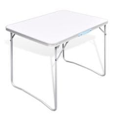 shumee Zložljiva miza za kampiranje s kovinskim okvirjem 80 x 60 cm