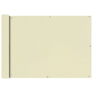 Vidaxl Balkonsko Platno Oksford Tekstil 75x400 cm Kremne Barve