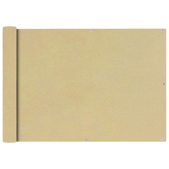 Vidaxl Balkonsko Platno Oksford Tekstil 75x600 cm Bež