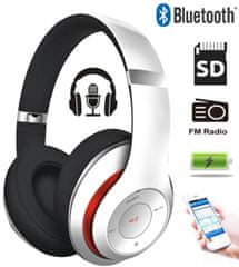 Platinet Freestyle FH0916W naglavne Bluetooth slušalke, bele - Odprta embalaža