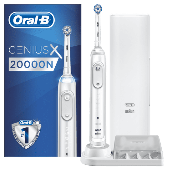 Oral-B Genius X 20000N White Sensitive električna zobna ščetka