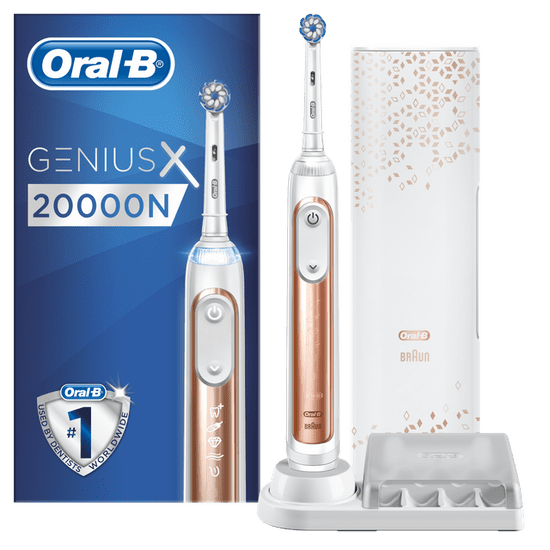 Oral-B Genius X 20000N Rose Gold Sensitive električna zobna ščetka