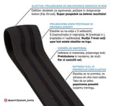 Sport2People tekstilna elastika za vadbo, L, črna
