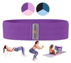 Sport2People tekstilna elastika za vadbo, L, barva grozdja