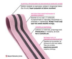 Sport2People tekstilna elastika za vadbo, S, barva flaminga