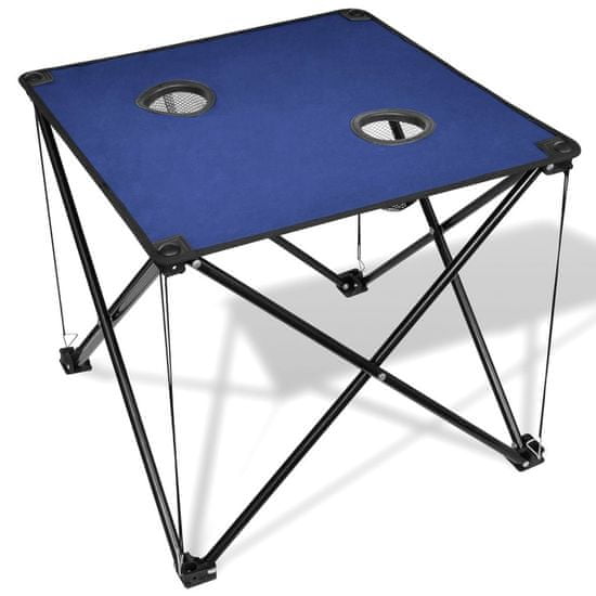 shumee Zložljiva mizica za kampiranje modre barve