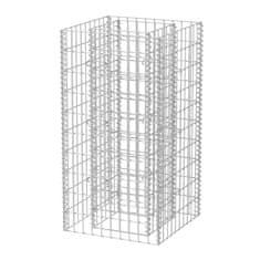 Vidaxl Visoka greda gabion jeklo 50x50x100 cm