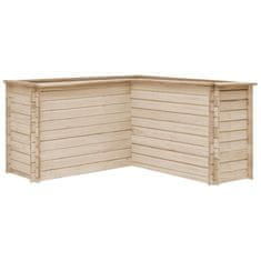 Vidaxl Visoka greda 150x150x80 cm trdna borovina