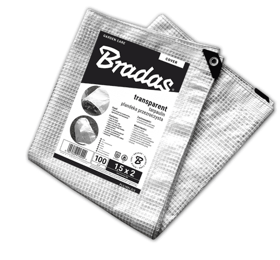 Bradas Transparentna pokrivna folija, ojačana LENO CRISTAL 3 x 4m, 100g BR-PLC1003/4