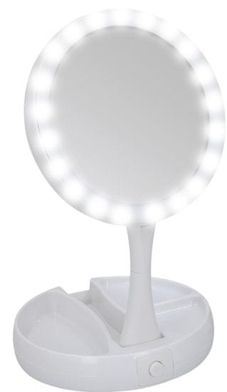 TimeLife kozmetično ogledalo za ličenje, 21 LED, zložljivo