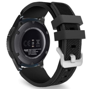BStrap Silicone Sport pašček za Samsung Gear S3, black