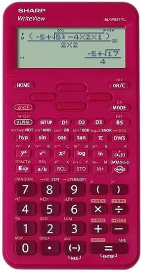 Sharp kalkulator ELW531TLBRD, tehnični, 420 funkcij, 4-vrstični, rdeč