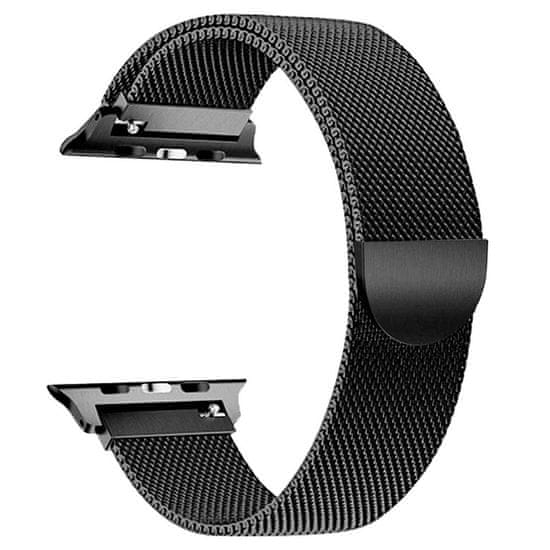 BStrap Milanese pašček za Apple Watch 42/44/45mm, Black