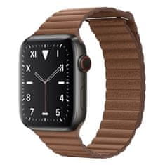 BStrap Leather Loop pašček za Apple Watch 42/44/45mm, Brown