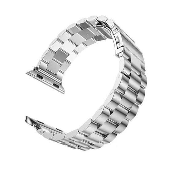 BStrap Stainless Steel Boston pašček za Apple Watch 42/44/45mm, Silver