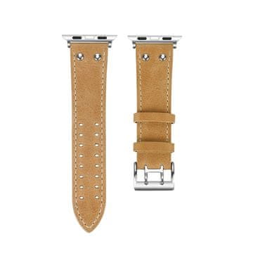 BStrap Leather Sport pašček za Apple Watch 42/44/45mm, Champagne