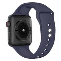 BStrap Soft Silicone pašček za Apple Watch 42/44/45mm, Midnight Blue