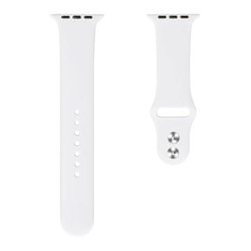 BStrap Soft Silicone pašček za Apple Watch 38/40/41mm, White