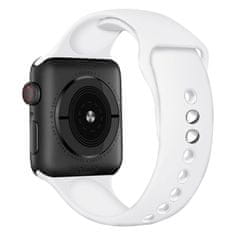 BStrap Soft Silicone pašček za Apple Watch 38/40/41mm, White