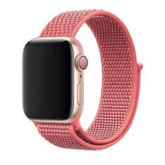 BStrap Nylon pašček za Apple Watch 42/44/45mm, Light Red