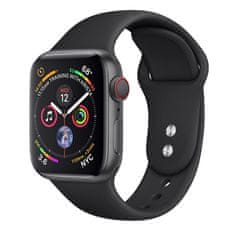 BStrap Soft Silicone pašček za Apple Watch 38/40/41mm, Black