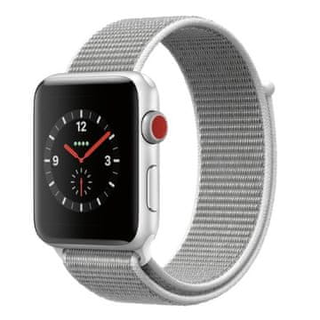 BStrap Nylon pašček za Apple Watch 42/44/45mm, Silver