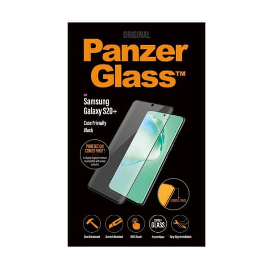 PanzerGlass Case Friendly zaščitno steklo za Samsung Galaxy S20+, črno
