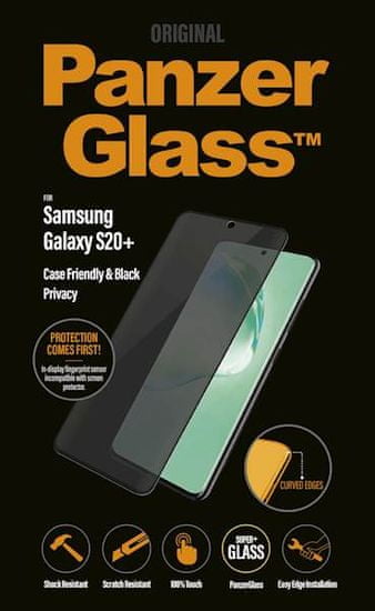 PanzerGlass Case Friendly Privacy zaščitno steklo za Samsung Galaxy S20+, črno