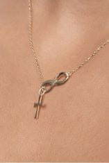 Brilio Zlata ogrlica Infinity s križem 40 cm 273 001 00132