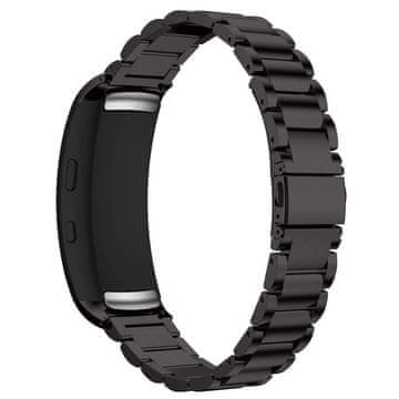 BStrap Stainless Steel pašček za Samsung Gear Fit 2, black