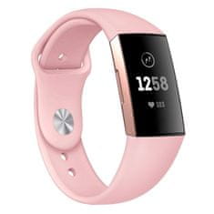 BStrap Silicone (Large) pašček za Fitbit Charge 3 / 4, sand pink