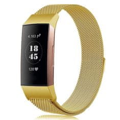 BStrap Milanese (Large) pašček za Fitbit Charge 3 / 4, gold