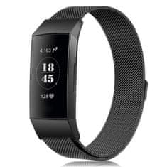 BStrap Milanese (Small) pašček za Fitbit Charge 3 / 4, black