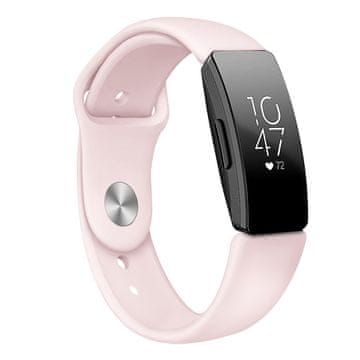 BStrap Silicone (Large) pašček za Fitbit Inspire, sand pink