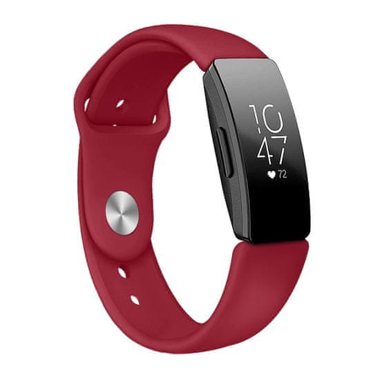 BStrap Silicone (Large) pašček za Fitbit Inspire, red Vine