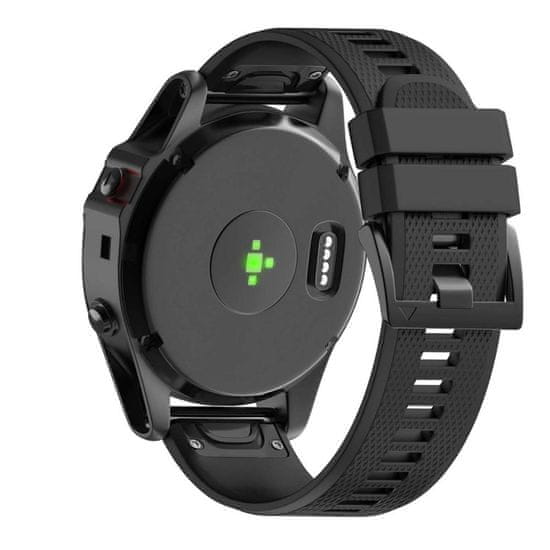 BStrap Silicone Acton pašček za Garmin Fenix 5s / 5s Plus, black