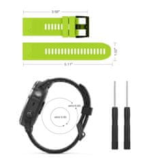 BStrap Silicone Acton pašček za Garmin Fenix 5 / 6 / 6 Pro / 7 / 8 47mm / E, black