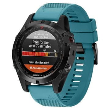 BStrap Silicone Acton pašček za Garmin Fenix 5 / 6 / 6 Pro / 7 / 8 47mm / E, dark teal