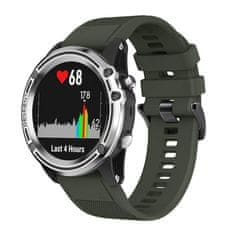 BStrap Silicone Acton pašček za Garmin Fenix 5, army green