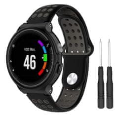 BStrap Silicone Sport pašček za Garmin Forerunner 235, black/gray