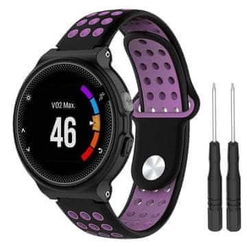 BStrap Silicone Sport pašček za Garmin Forerunner 235, black/pink
